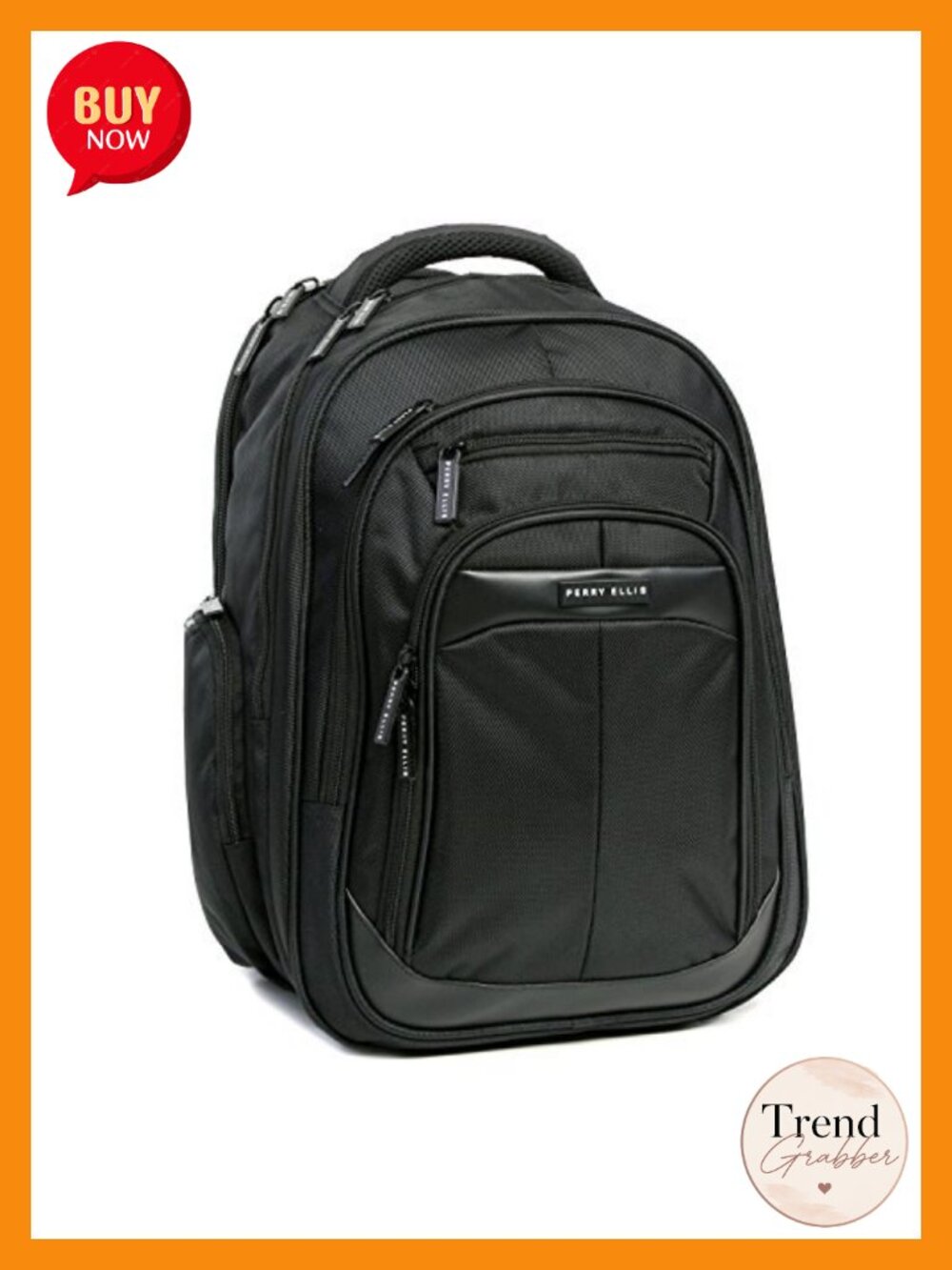 Perry Ellis M140 Laptop Backpack in Ballistic Nylon with Padded Compartment